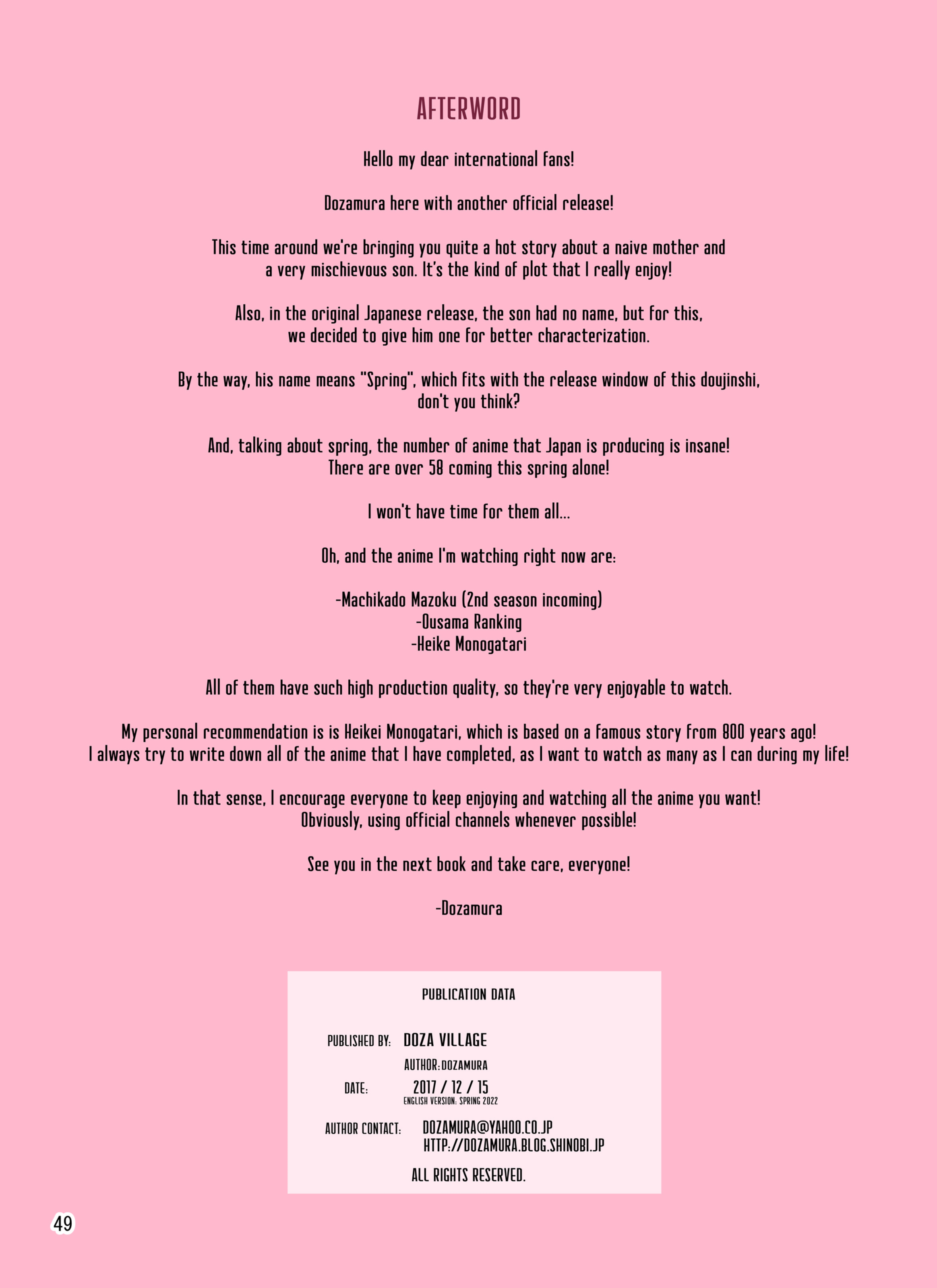 [DOZA Village (どざむら)] 世話焼きママ、息子にハメられる。｜A Caring Mother Fucked By Her Cunning Son + Tanned Version (x3200) [無修正] 49